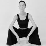 Fluid Wide-Leg Pants – Designed for Dance & Elegant Movement | Black - Maison Marron et amis