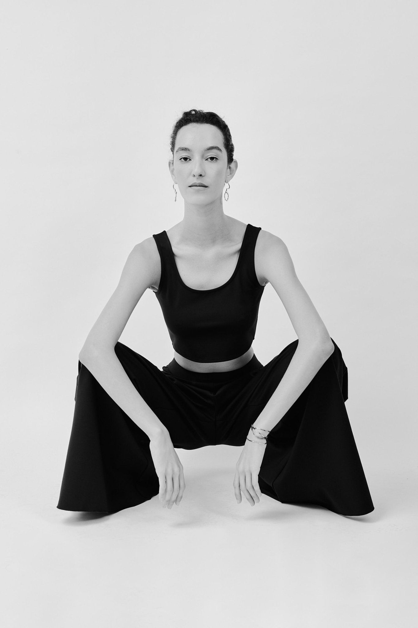 Fluid Wide-Leg Pants – Designed for Dance & Elegant Movement | Black - Maison Marron et amis