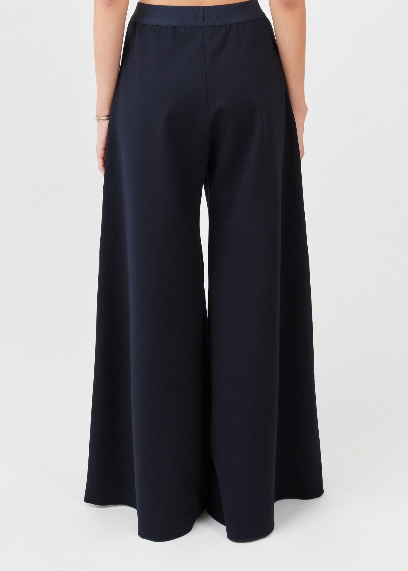 Luxurious Viscose Blend Wide-Leg Pants for Power Dressing & Artistic Motion| Navy - Maison Marron et amis